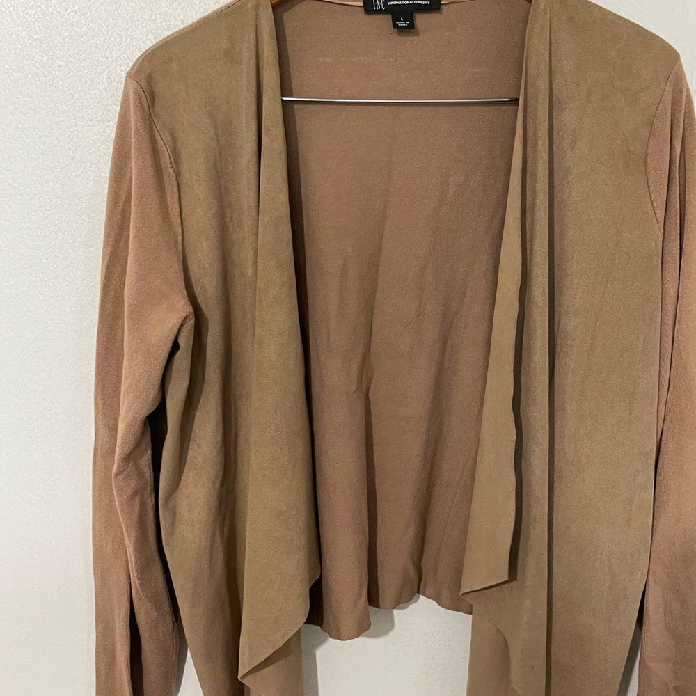 INC International Concepts Tan Knit Cardigan